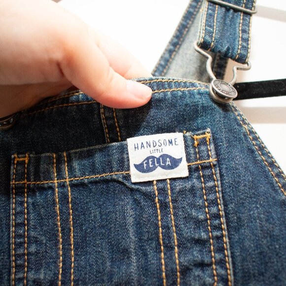 Carter's Toddler Button Bottom Denim Overalls 24Mo - Picture 2 of 6